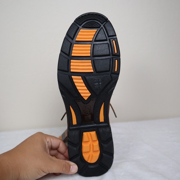 Ariat WorkHog 8" Composite Toe Work Boots Brown Leather Mens 10D - Picture 6 of 16